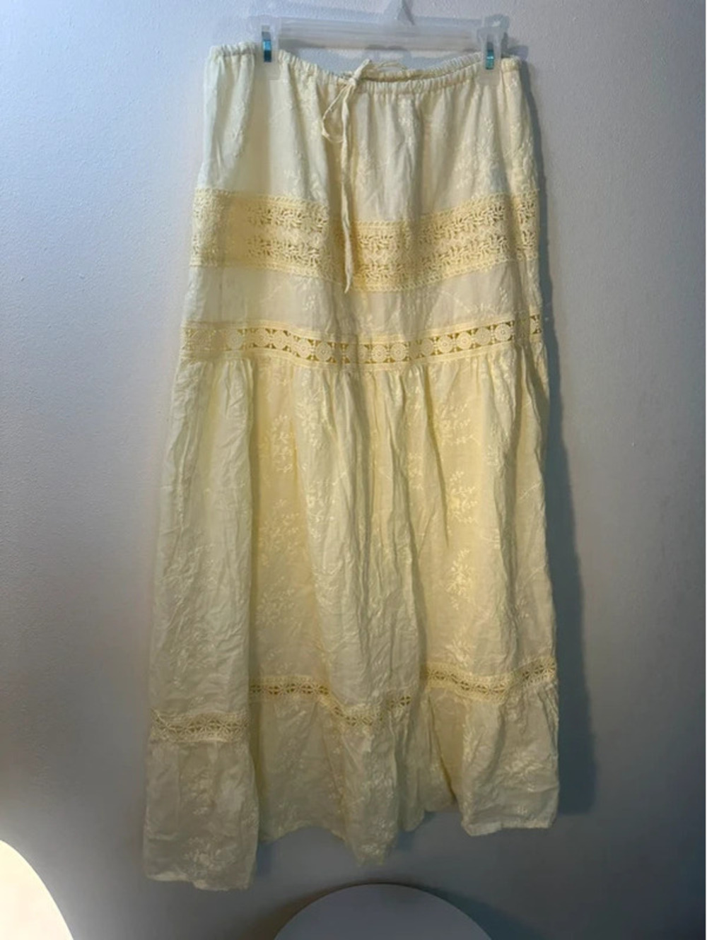 Yellow maxi skirt with matching top